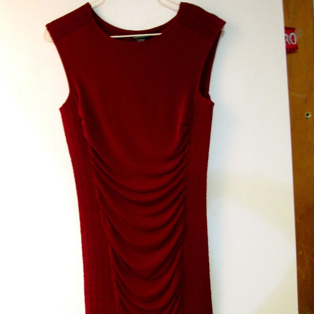 Moda Int'l Ruched Tight Dress ~ Deep Rich Red
